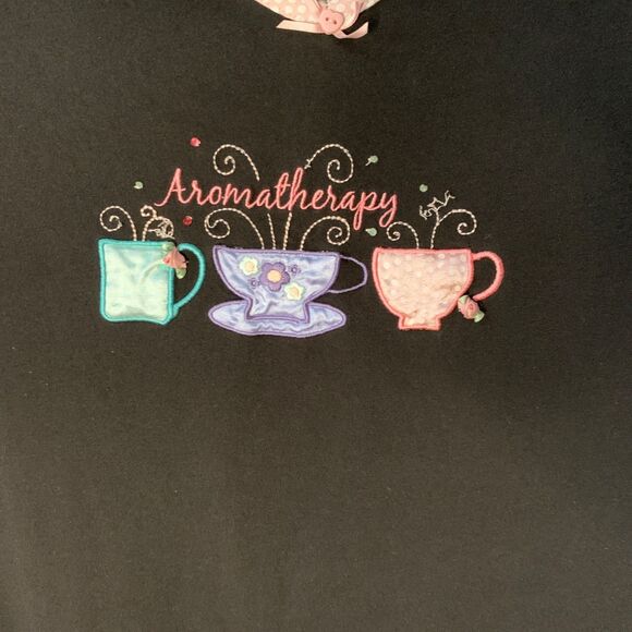 Secret Treasures Nightgown Size 2 X Black Aromatherapy Short Sleeve Cotton PJs - Picture 6 of 11